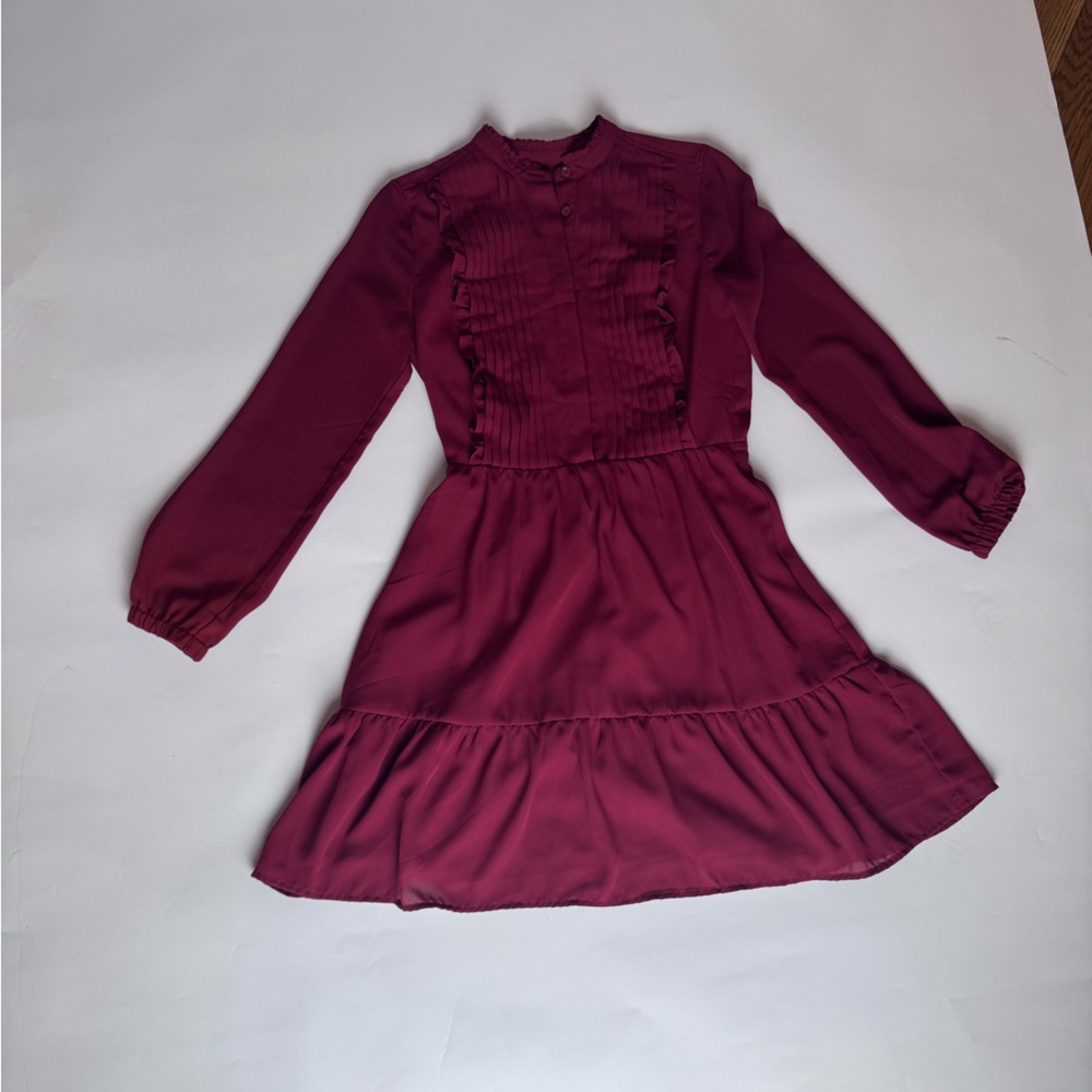 J CREW: MERCANTILE PLEATED DRESS WITH RUFFLE HEM (NWOT)